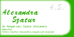 alexandra szatur business card